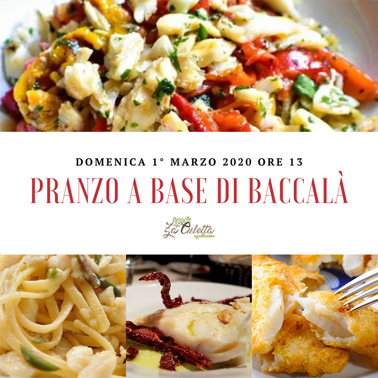 Pranzo a base di Baccalà. 1° marzo 2020