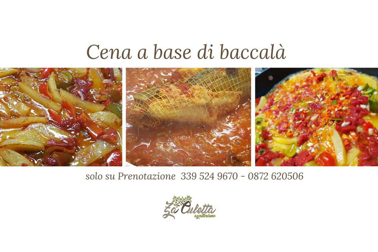 Cena a base di Baccalà. venerdì 9 ottobre dalle ore 20:00