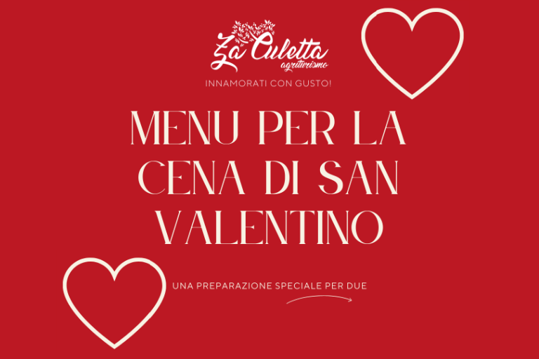 Menu per la cena di San Valentino